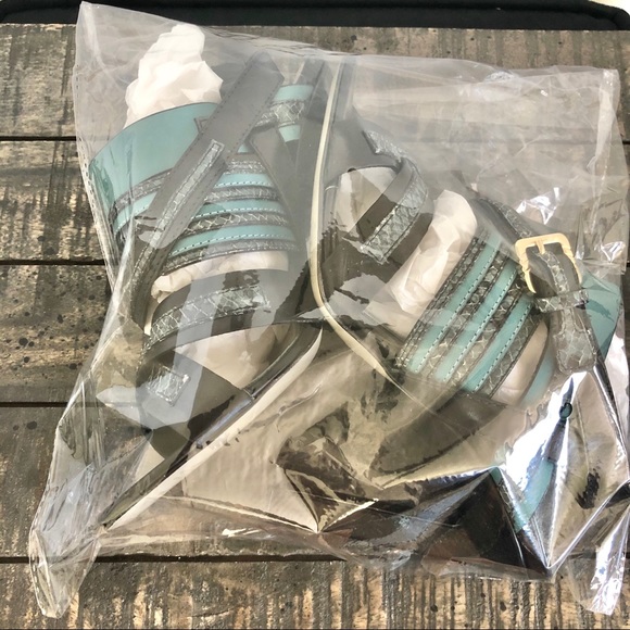 JASON WU PYTHON Snakeskin-Trimmed HEEL Sandals - Picture 13 of 13